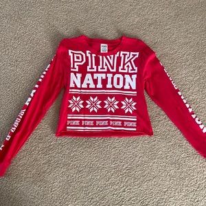 PINK cropped long sleeves